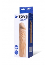 Насадка с ярко выраженной головкой и рельефным стволом - 19 см. - A-toys - в Брянске купить с доставкой