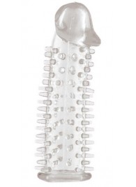 Прозрачная насадка на половой член с закрытой головкой и шипами - 12,5 см. - ToyFa - в Брянске купить с доставкой