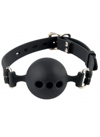 Силиконовый кляп-шар с отверстиями для дыхания Silicone Breathable Ball Gag Small - Pipedream - купить с доставкой в Брянске