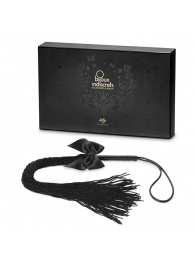 Чёрная плётка Lilly Whip Bijoux - Bijoux Indiscrets - купить с доставкой в Брянске