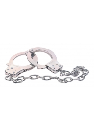 Наручники из металла с длинной цепочкой CHROME HANDCUFFS METAL HANDCUFFS W. KEY - NMC - купить с доставкой в Брянске