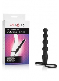 Насадка на пенис для двойного проникновения Silicone Beaded Double Rider - 14 см. - California Exotic Novelties - в Брянске купить с доставкой