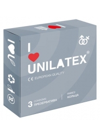 Презервативы с рёбрами Unilatex Ribbed - 3 шт. - Unilatex - купить с доставкой в Брянске