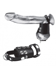 Кольцо на член и мошонку Cock Ring With 2  Ball Stretcher And Optional Weight Ring - BlueLine - в Брянске купить с доставкой