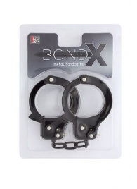 Чёрные наручники из листового металла BONDX METAL CUFFS BLACK - Dream Toys - купить с доставкой в Брянске