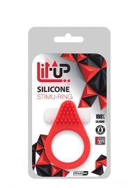 Красное эрекционное кольцо LIT-UP SILICONE STIMU RING 1 RED - Dream Toys - в Брянске купить с доставкой