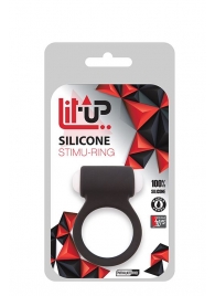 Чёрное эрекционное виброкольцо LIT-UP SILICONE STIMU RING 3 BLACK - Dream Toys - в Брянске купить с доставкой