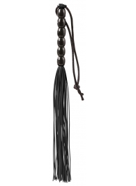 Чёрная мини-плеть из резины Rubber Mini Whip - 22 см. - Blush Novelties - купить с доставкой в Брянске