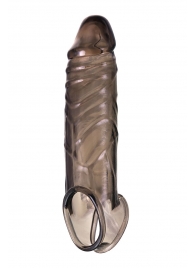 Дымчатая фаллическая насадка с подхватом и закрытой головкой - 16,2 см. - ToyFa - в Брянске купить с доставкой