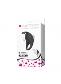 Чёрное эрекционное кольцо с вибрацией Rabbit Vibrator - Baile - в Брянске купить с доставкой
