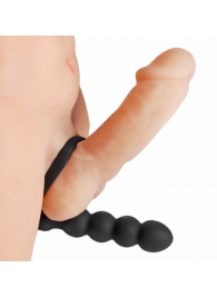 Насадка для двойного проникновения Double Fun Cock Ring with Double Penetration Vibe - XR Brands - в Брянске купить с доставкой