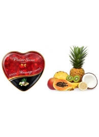 Массажная свеча с ароматом экзотических фруктов Bougie Massage Candle - 35 мл. - Plaisir Secret - купить с доставкой в Брянске