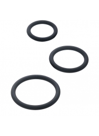 Набор из 3 чёрных эрекционных колец - ToyFa - в Брянске купить с доставкой