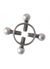 Серебристые зажимы для сосков на винтах - ToyFa - купить с доставкой в Брянске