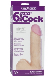 Ультра реалистичная насадка Vac-U-Lock  6  ULTRASKYN Cock - 17,3 см. - Doc Johnson - купить с доставкой в Брянске