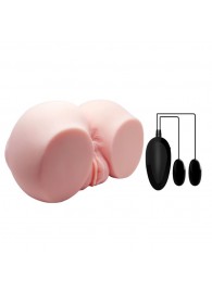Телесный мастурбатор с двумя любовными тоннелями и вибрацией - Baile - в Брянске купить с доставкой