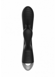 Чёрный вибратор E-Stimulation Rabbit Vibrator с электростимуляцией - 19 см. - Shots Media BV - купить с доставкой в Брянске