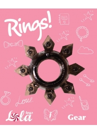 Чёрное эрекционное кольцо Rings Gear - Lola Games - в Брянске купить с доставкой