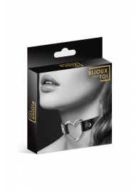 Чёрный чокер с кольцом в форме сердца - Bijoux Pour Toi - купить с доставкой в Брянске