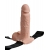 Телесный перезаряжаемый вибрострапон 7  Hollow Rechargeable Strap-on with Balls - 20,3 см. - Pipedream - купить с доставкой в Брянске