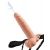 Телесный полый страпон с имитацией эякуляции 7.5  Hollow Squirting Strap-On with Balls Flesh - 21,6 см. - Pipedream - купить с доставкой в Брянске