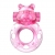 Розовое эрекционное виброкольцо на пенис Pink Bear - Baile - в Брянске купить с доставкой