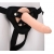 Телесный страпон на черных трусиках STRAP ON REAL DILDO - 20 см. - Dream Toys - купить с доставкой в Брянске