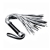 Серебристая плетка Struggle My Flogger с черной ручкой - 45 см. - Lovetoy - купить с доставкой в Брянске
