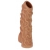 Телесная насадка с венками и открытой головкой Nude Sleeve L - 14 см. - KOKOS - в Брянске купить с доставкой