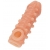 Телесная закрытая насадка с шариками Cock Sleeve Size M - 15,6 см. - KOKOS - в Брянске купить с доставкой
