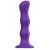 Фиолетовая насадка Strap-On-Me Dildo Geisha Balls size M - Strap-on-me - купить с доставкой в Брянске