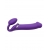 Фиолетовый безремневой вибрострапон Silicone Bendable Strap-On - size XL - Strap-on-me - купить с доставкой в Брянске