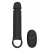 Черная насадка-удлинитель с вибрацией Vibrating Extender With Remote - Dream Toys - в Брянске купить с доставкой