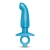 Голубая анальная пробка для массажа простаты Hither Silicone Prostate Plug - 14,3 см. - b-Vibe - в Брянске купить с доставкой