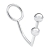 Кольцо на пенис с анальным стимулятором Two Bead Stainless Steel Anal Hook   Cock Ring - BlueLine - в Брянске купить с доставкой