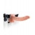 Телесный полый страпон с вибрацией Vibrating Hollow Strap-On with Balls - 24 см. - Pipedream - купить с доставкой в Брянске
