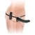 Черный страпон с вагинальной пробкой Deluxe Vibrating Penetrix Strap-On - 19 см. - Pipedream - купить с доставкой в Брянске