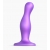 Фиолетовая насадка Strap-On-Me Dildo Plug Curvy size M - Strap-on-me - купить с доставкой в Брянске