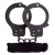 Чёрные наручники из листового металла в комплекте с веревкой BONDX METAL CUFFS LOVE ROPE SET - Dream Toys - купить с доставкой в Брянске