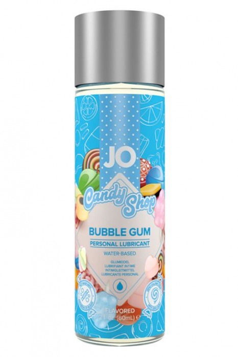 Смазка на водной основе Candy Shop Bubblegum с ароматом жвачки - 60 мл. - System JO - купить с доставкой в Брянске