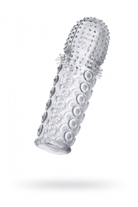 Прозрачная закрытая гелевая насадка - 13,5 см. - Toyfa Basic - в Брянске купить с доставкой