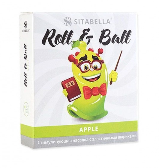 Стимулирующий презерватив-насадка Roll   Ball Apple - Sitabella - купить с доставкой в Брянске