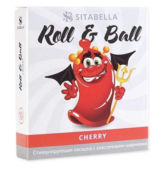 Стимулирующий презерватив-насадка Roll   Ball Cherry - Sitabella - купить с доставкой в Брянске