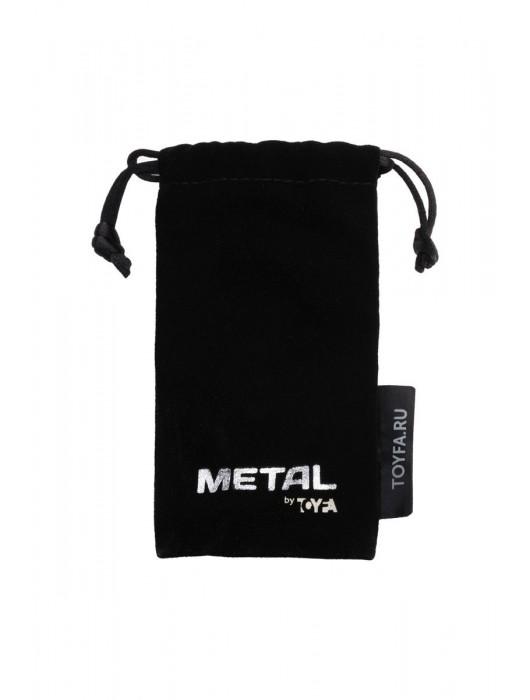 Серебристая коническая анальная пробка с красным кристаллом - 8 см. - ToyFa - купить с доставкой в Брянске