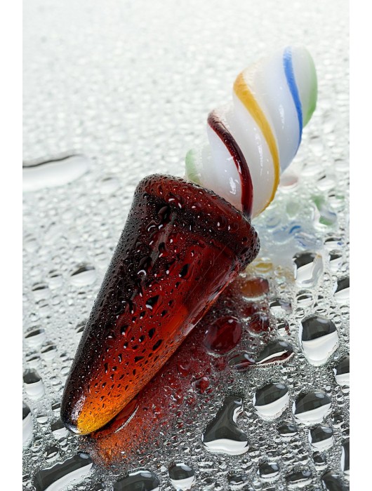 Коническая стеклянная анальная втулка Sexus Glass - 16 см. - Sexus