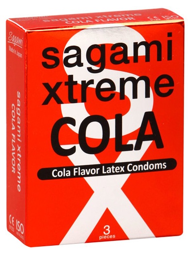 Ароматизированные презервативы Sagami Xtreme COLA - 3 шт. - Sagami - купить с доставкой в Брянске