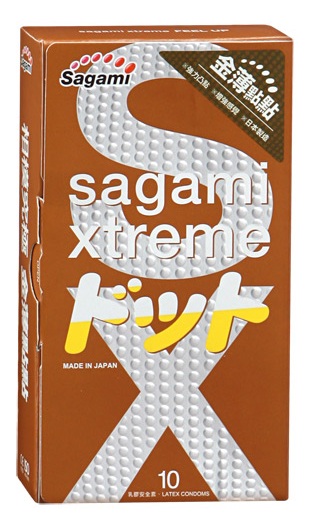 Презервативы Sagami Xtreme FEEL UP с точечной текстурой и линиями прилегания - 10 шт. - Sagami - купить с доставкой в Брянске