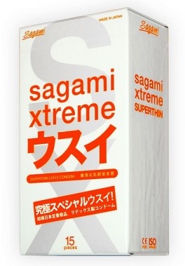 Ультратонкие презервативы Sagami Xtreme SUPERTHIN - 15 шт. - Sagami - купить с доставкой в Брянске