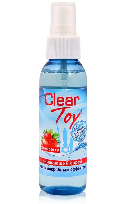 Очищающий спрей для игрушек CLEAR TOY Strawberry - 100 мл. - Биоритм - купить с доставкой в Брянске