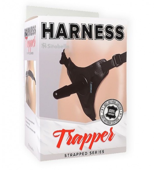 Чёрные трусики с плугом HARNESS Trapper - размер M-XL - Sitabella - купить с доставкой в Брянске